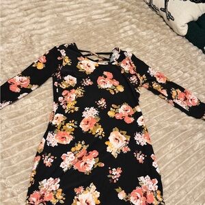 No Boundaries Gray Floral Top